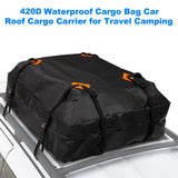 NNEOBA Waterproof Car Roof Cargo Bag 425L Universal Travel Storage Carrier Black