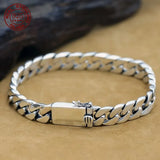 Silver 8mm Cuban Link Bracelet – Classic Punk Style Jewelry for Men