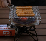 NNEOBA Stainless Steel Folding Toast Grill Net Gas Stove Grill Silver