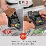 Genuine Leather Pop-Up Card Wallet with Coin Pocket