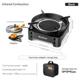 NNEOBA 3600W Infrared Camping Gas Stove Black