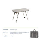 NNEOBA Outdoor Folding Stainless Steel Table Heat And Scratch Resistan