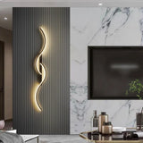NNEOBA Minimalist LED Wall Lamp - Long Strip Sconces, Black, 100cm
