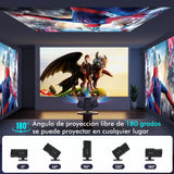 NNEOBA 4K-Supported Portable Projector Black