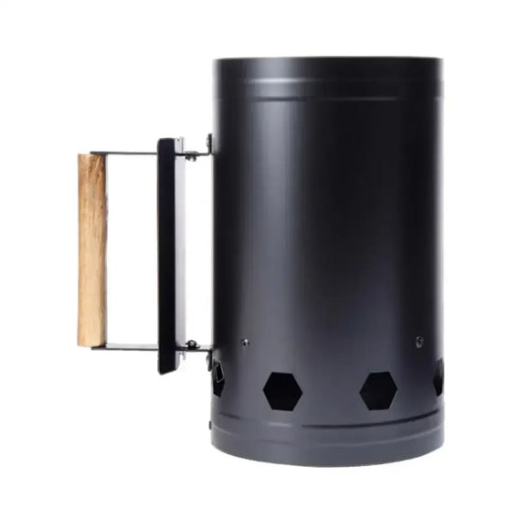 NNEOBA Charcoal Starter Chimney Spark Bucket Black