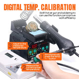 NNEOBA 938BD-III T12 Soldering Station Hot Air Rework