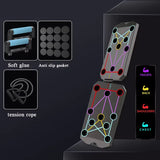 NNEOBA Folding Push-Up Board with Resistance Bands Black