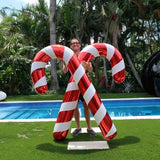 2pcs Extra-Large Red & White Striped Candy Cane Balloons