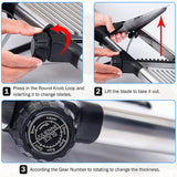 NNEOBA Adjustable Slicer Stainless Steel Vegetable Cutter Chopper Black