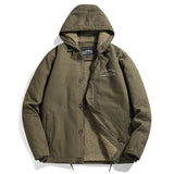 Men's Fleece-Lined Hooded Winter Parka Jacket