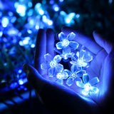 5M 20-LED Blue Solar Cherry Blossom String Lights