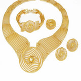NNEOBA Gold Plated Bridal Jewelry Set for Women