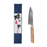 NNEOBA 5-Inch Handmade 67-Layer Damascus Steel Chef Knife AUS-10 Core Brown