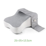 NNEOBA Orthopedic Memory Foam Leg Pillow with Adjustable Strap Grey