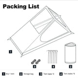 NNEOBA Airy 1 Mesh Tent Backpacking Shelter with Dual Doors Green