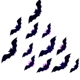 12pcs Halloween 3D Bat LED Wall Decals