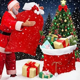 Santa Claus Christmas Gift Sack – Red Cotton