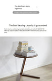 NNEOBA House Faction Solid Wood Edge Sofa Side Table - Walnut Finish