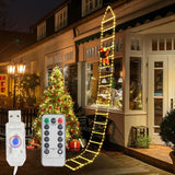 LED Santa Claus Climbing Ladder Decoration