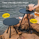 NNEOBA Camping Round Folding Table Black