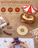 3D Wooden Carousel Music Box Kit