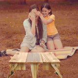 NNEOBA Folding Table Basket Wooden