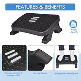 NNEOBA Ergonomic Under Desk Footrest with Massage Rollers