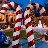 2pcs Extra-Large Red & White Striped Candy Cane Balloons
