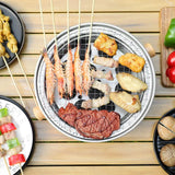 NNEOBA Steel Charcoal BBQ Grill Stove Round Split Non-Stick Barbecue Rack White