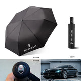 NNEOBA Portable Folding Car Umbrella–Automatic Sunshade Black