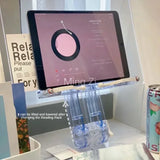 NNEOBA Luxury Lifted Acrylic Laptop Stand: 180° Rotatable, Ergonomic Design