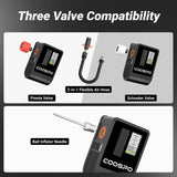 NNEOBA Mini Electric Air Pump Portable Digital Tire Inflator 120PSI Black