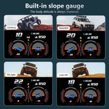 NNEOBA Car Speedometer Head Up Display HUD GPS OBD2 Slope Met Black
