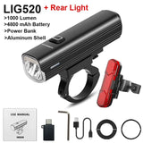 NNEOBA USB Rechargeable Bicycle Light Set Black