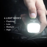 NNEOBA 1000LM Smart Bike Headlight USB Rechargeable Black