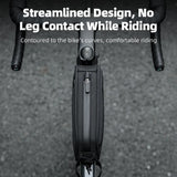 NNEOBA 1.3L Waterproof Bicycle Frame Tube Bag with Headphone Jack Black