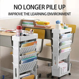 NNEOBA Movable Floor-Mounted Bookshelf with Wheels