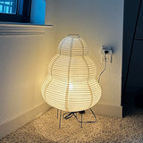 NNEOBA LED Rice Paper Desk Lamp Tricolor Dimming Bedside Light White