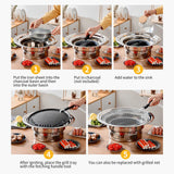 NNEOBA 13-Inch Round Charcoal Grill Portable Tabletop BBQ Smoker Silver