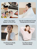 NNEOBA Portable Wall-Hanging Rechargeable Fan