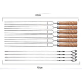NNEOBA 10PCS Stainless Steel BBQ Skewers Black
