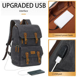NNEOBA Photography Canvas Camera Backpack Gray