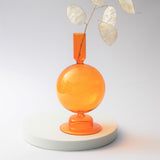 NNEOBA Floriddle Taper Candle Holders Glass Candlesticks for Home Wedding Room Decoration Party Glass Vase Table Bookshelf