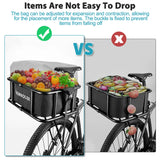 NNEOBA Rear Bike Basket with Waterproof Bag Metal Rear Rack Carrier Black