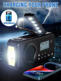 NNEOBA Digital Solar Emergency Radio Black