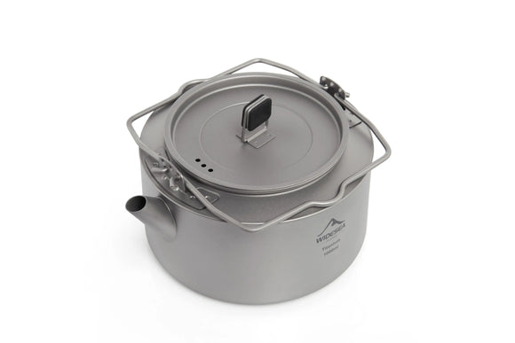 NNEOBA Ultralight Titanium Camping Kettle Outdoor Tea & Coffee Pot Grey