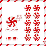Acrylic Christmas Candy Ornaments 50pcs Peppermint Sweet