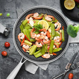 NNEOBA Tri-Ply 316 Frying Pan 32cm Double-Sided Honeycomb Skillet Silver