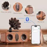 NNEOBA Retro Bluetooth Speaker FM Radio Subwoofer Wireless