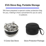 NNEOBA High-Power Camping Gas Stove Portable Split Burner Black